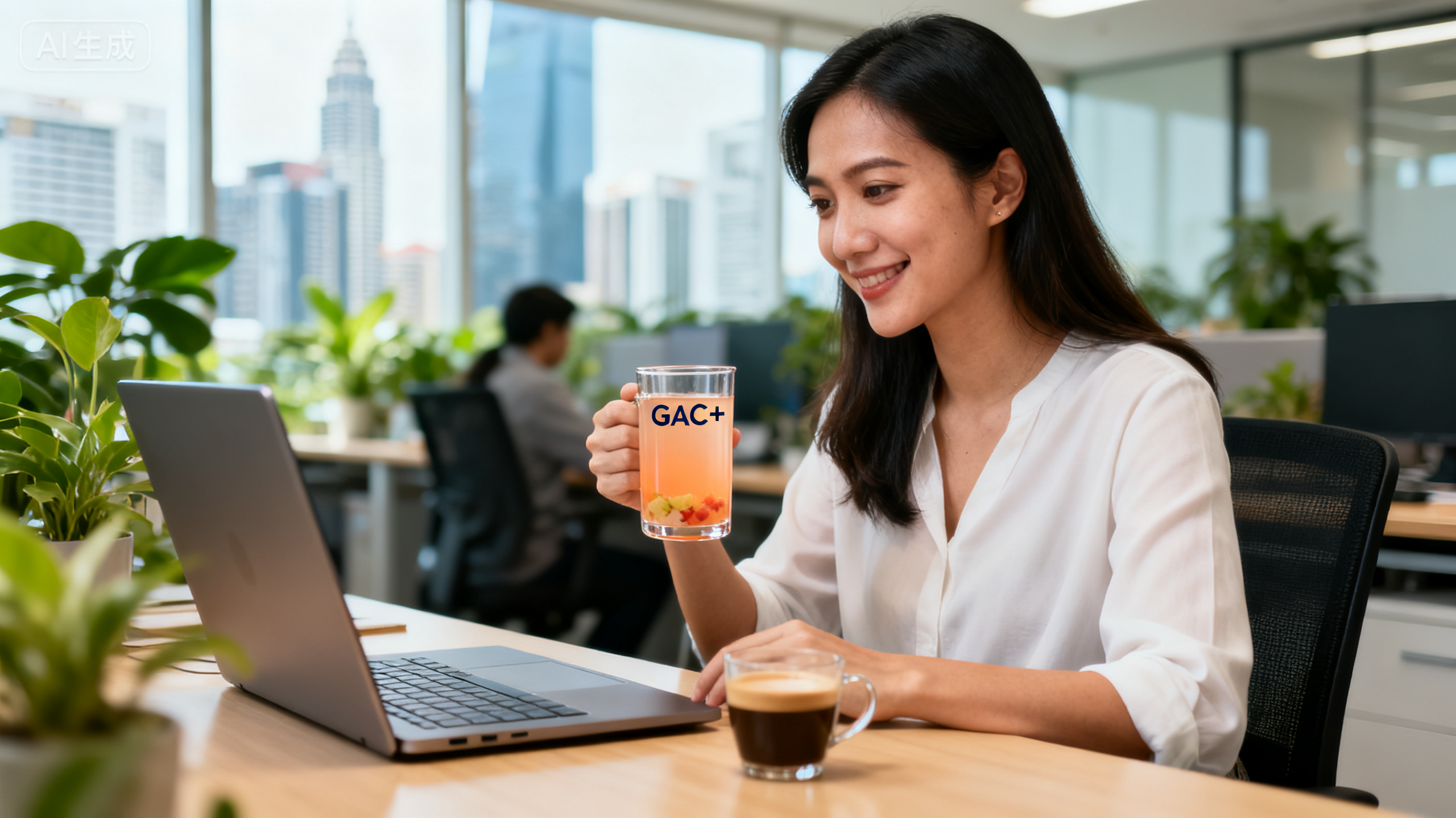 jimeng 2025 10 20 3733 👩💻 久坐办公族图片提示词 主体描述：一位华人女性上班族；环境描述：吉隆坡写...